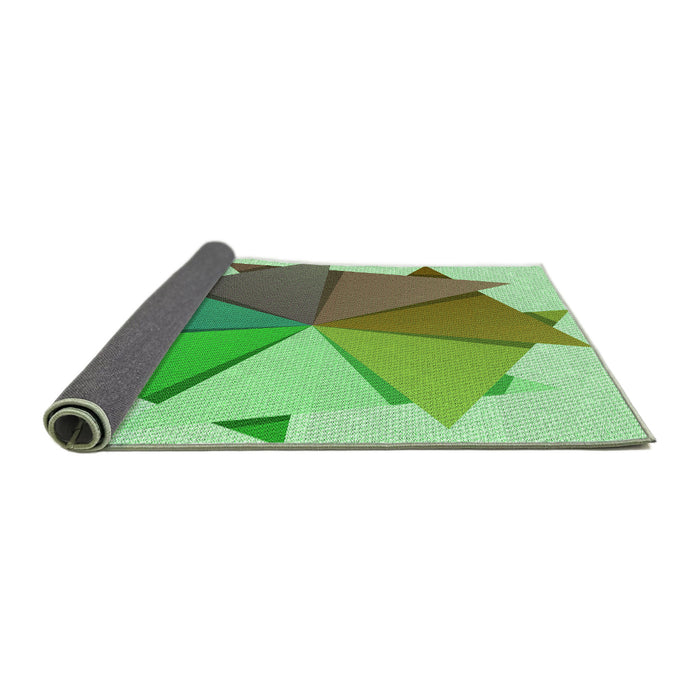 Thickness of Patterned Green Rug, pat3458grn