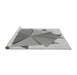 Sideview of Machine Washable Transitional Platinum Gray Rug, wshpat3458gry