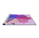 Sideview of Machine Washable Transitional Mauve Purple Rug, wshpat3458pur