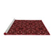 Sideview of Machine Washable Transitional Maroon Red Rug, wshpat3459rd