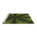 Sideview of Machine Washable Transitional Dark Forest Green Rug, wshpat346brn