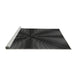 Sideview of Machine Washable Transitional Midnight Gray Rug, wshpat346gry