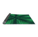 Thickness of Patterned Deep Teal Green Rug, pat346lblu