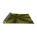 Thickness of Patterned Olive Green Rug, pat346org