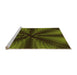 Sideview of Machine Washable Transitional Olive Green Rug, wshpat346org