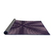 Thickness of Patterned French Lilac Purple Rug, pat346pur