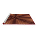 Sideview of Machine Washable Transitional Red Rug, wshpat346rd