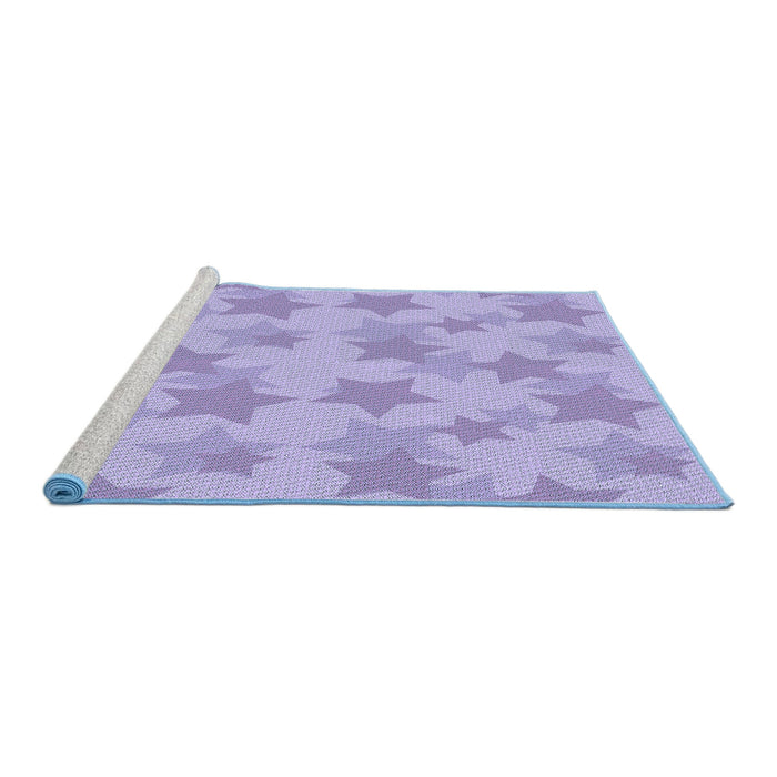 Sideview of Machine Washable Transitional Medium Purple Rug, wshpat3460blu