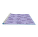 Sideview of Machine Washable Transitional Medium Purple Rug, wshpat3460blu