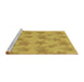 Sideview of Machine Washable Transitional Cinnamon Brown Rug, wshpat3460brn