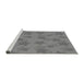 Sideview of Machine Washable Transitional Smokey Gray Rug, wshpat3460gry