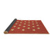 Thickness of Patterned Orange Red Orange Rug, pat3461brn