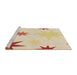 Sideview of Machine Washable Transitional Golden Blonde Gold Rug, wshpat3462brn