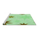 Sideview of Machine Washable Transitional Mint Green Rug, wshpat3462grn