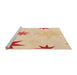 Sideview of Machine Washable Transitional Orange Rug, wshpat3462org