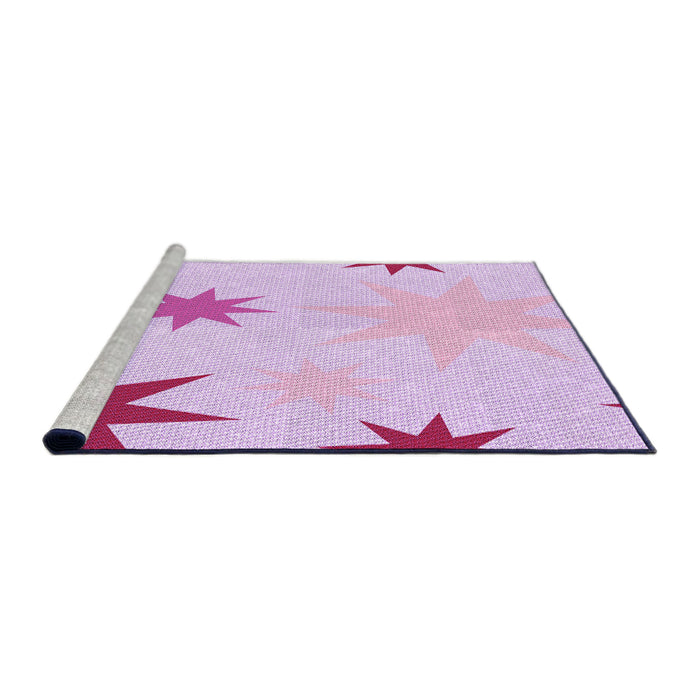 Sideview of Machine Washable Transitional Deep Mauve Purple Rug, wshpat3462pur