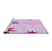 Sideview of Machine Washable Transitional Deep Mauve Purple Rug, wshpat3462pur