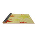 Thickness of Patterned Yellow Rug, pat3462yw