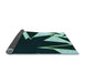 Thickness of Patterned Deep Teal Green Rug, pat3463lblu