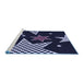 Sideview of Machine Washable Transitional Black Rug, wshpat3464blu