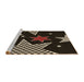 Sideview of Machine Washable Transitional Midnight Gray Rug, wshpat3464brn