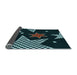 Thickness of Patterned Deep-Sea Green Rug, pat3464lblu