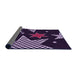 Thickness of Patterned Deep Purple Rug, pat3464pur