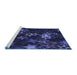 Sideview of Machine Washable Transitional Deep Periwinkle Purple Rug, wshpat3465blu