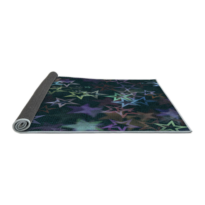 Thickness of Patterned Blue Rug, pat3465lblu