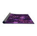 Thickness of Patterned Dark Purple Rug, pat3465pur
