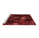 Sideview of Machine Washable Transitional Maroon Red Rug, wshpat3465rd