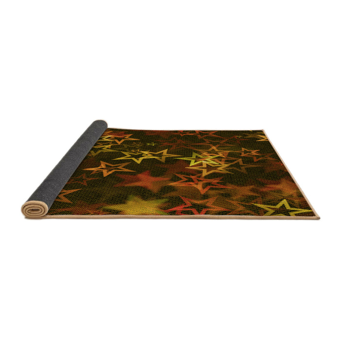 Thickness of Patterned Saddle Brown Rug, pat3465yw