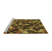 Sideview of Machine Washable Transitional Bakers Brown Rug, wshpat3466brn