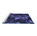 Sideview of Machine Washable Transitional Night Blue Rug, wshpat3467blu