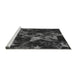 Sideview of Machine Washable Transitional Charcoal Black Rug, wshpat3467gry