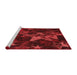 Sideview of Machine Washable Transitional Cranberry Red Rug, wshpat3467rd