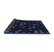 Thickness of Patterned Black Rug, pat3468blu