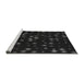 Sideview of Machine Washable Transitional Black Rug, wshpat3468gry