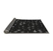 Thickness of Patterned Black Rug, pat3468gry