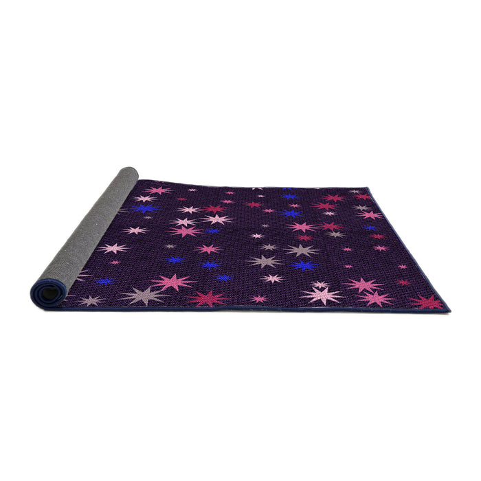 Thickness of Patterned Purple Rug, pat3468pur