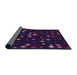 Thickness of Patterned Purple Rug, pat3468pur