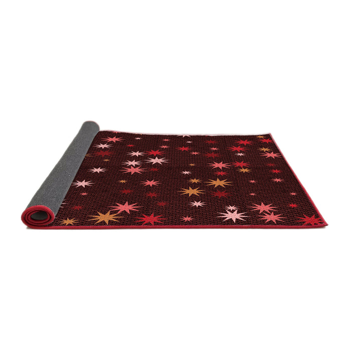 Thickness of Patterned Chocolate Brown Rug, pat3468rd