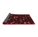 Thickness of Patterned Chocolate Brown Rug, pat3468rd