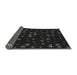 Thickness of Patterned Black Rug, pat3469gry