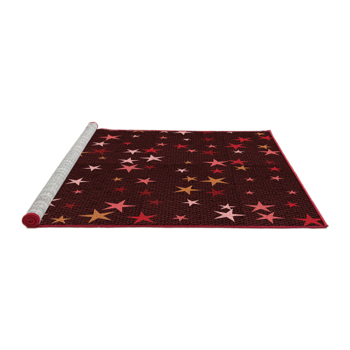 Sideview of Machine Washable Transitional Chocolate Brown Rug, wshpat3469rd