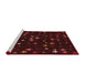 Sideview of Machine Washable Transitional Chocolate Brown Rug, wshpat3469rd