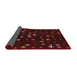 Thickness of Patterned Chocolate Brown Rug, pat3469rd