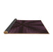 Thickness of Patterned Purple Lily Purple Rug, pat347brn