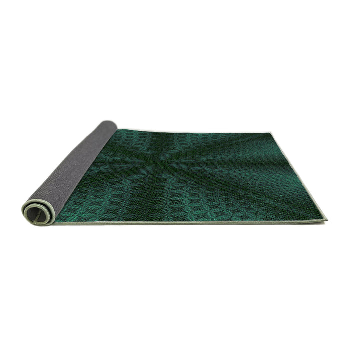 Thickness of Patterned Midnight Gray Rug, pat347grn