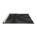 Sideview of Machine Washable Transitional Midnight Gray Rug, wshpat347gry